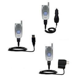 Gomadic Deluxe Kit for the Sanyo SCP-5400 includes a USB cable with Car and Wall Charger - Brand w/