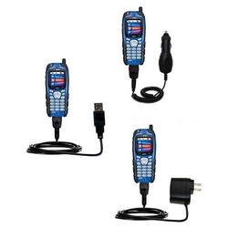 Gomadic Deluxe Kit for the Sanyo SCP-7200 includes a USB cable with Car and Wall Charger - Brand w/