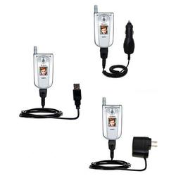 Gomadic Deluxe Kit for the Sanyo SCP-8100 includes a USB cable with Car and Wall Charger - Brand w/