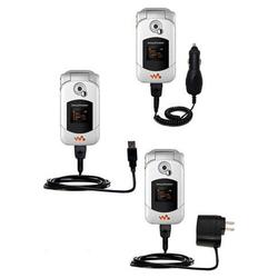 Gomadic Deluxe Kit for the Sony Ericsson W300i includes a USB cable with Car and Wall Charger - Bran
