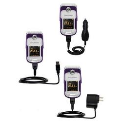 Gomadic Deluxe Kit for the Sony Ericsson W710i includes a USB cable with Car and Wall Charger - Bran
