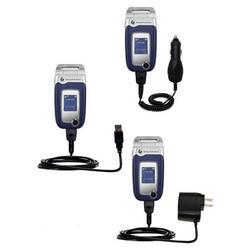 Gomadic Deluxe Kit for the Sony Ericsson Z525a includes a USB cable with Car and Wall Charger - Bran