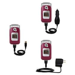 Gomadic Deluxe Kit for the Sony Ericsson z530c includes a USB cable with Car and Wall Charger - Bran