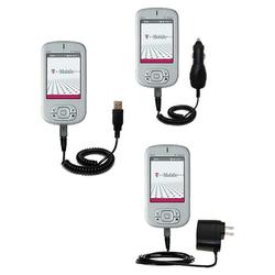 Gomadic Deluxe Kit for the T-Mobile MDA Pro includes a USB cable with Car and Wall Charger - Brand w
