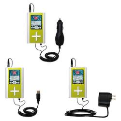 Gomadic Deluxe Kit for the Toshiba Gigabeat F10 MEGF10 includes a USB cable with Car and Wall Charger - Goma
