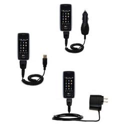 Gomadic Deluxe Kit for the Verizon Voyager includes a USB cable with Car and Wall Charger - Brand w/