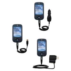 Gomadic Deluxe Kit for the i-Mate JAMin includes a USB cable with Car and Wall Charger - Brand w/ Ti