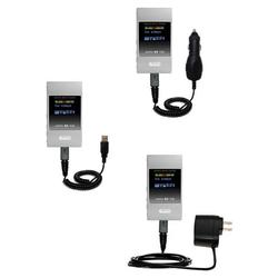 Gomadic Deluxe Kit for the iClick Sohlo G5 includes a USB cable with Car and Wall Charger - Brand w/