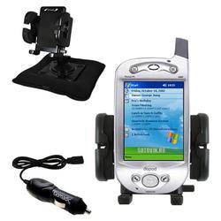 Gomadic Dopod 686 Auto Bean Bag Dash Holder with Car Charger - Uses TipExchange