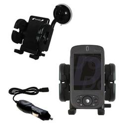 Gomadic Dopod 818 pro Auto Windshield Holder with Car Charger - Uses TipExchange