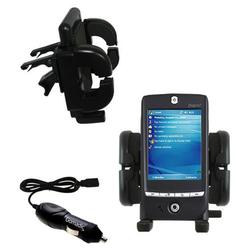 Gomadic Dopod P100 Auto Vent Holder with Car Charger - Uses TipExchange
