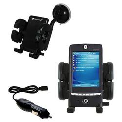 Gomadic Dopod P100 Auto Windshield Holder with Car Charger - Uses TipExchange