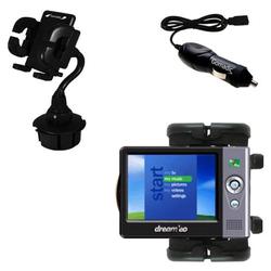 Gomadic Dream'eo Enza 20GB Auto Cup Holder with Car Charger - Uses TipExchange