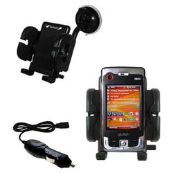 Gomadic Eten Goldfiish X800 Auto Windshield Holder with Car Charger - Uses TipExchange
