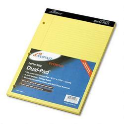 Ampad/Divi Of American Pd & Ppr Evidence® Canary Dual Pad with Medium Rule, 8 1/2 x 11 3/4, 100 Sheets