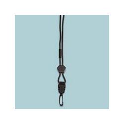 Advantus Corporation Executive Braided Lanyard, Breakaway Clasp, Plastic Swivel Hook, Black