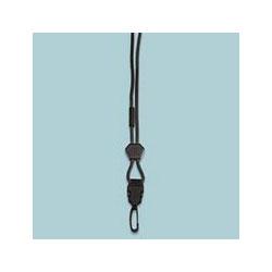 Advantus Corporation Executive Braided Lanyard, Breakaway Clasp, Plastic Swivel Hook, Black