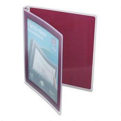 Avery-Dennison Flexi View Round Ring Presentation View Binder, 1/2 Capacity, Burgundy