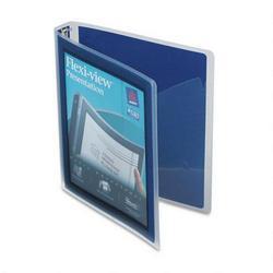 Avery-Dennison Flexi View Round Ring Presentation View Binder, 1 Capacity, Navy