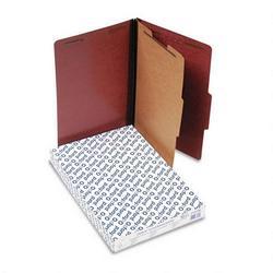 Esselte Pendaflex Corp. Four Section Pressboard Classification Folders, Legal Size, Red, 10/Box