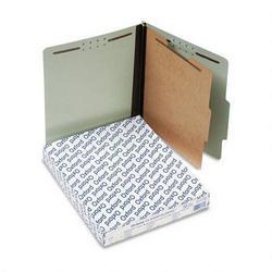 Esselte Pendaflex Corp. Four Section Pressboard Classification Folders, Letter Size, Green, 10/Box