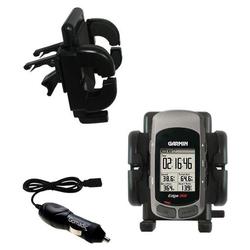 Gomadic Garmin Edge 205 Auto Vent Holder with Car Charger - Uses TipExchange