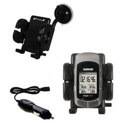 Gomadic Garmin Edge 205 Auto Windshield Holder with Car Charger - Uses TipExchange