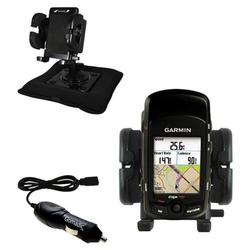 Gomadic Garmin Edge 705 Auto Bean Bag Dash Holder with Car Charger - Uses TipExchange