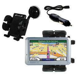 Gomadic Garmin Nuvi 710 Auto Windshield Holder with Car Charger - Uses TipExchange