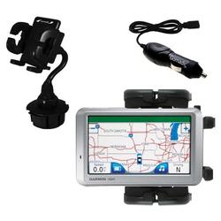 Gomadic Garmin Nuvi 750 Auto Cup Holder with Car Charger - Uses TipExchange