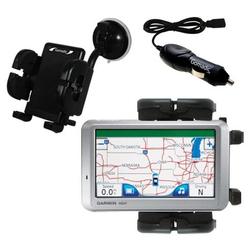 Gomadic Garmin Nuvi 750 Auto Windshield Holder with Car Charger - Uses TipExchange