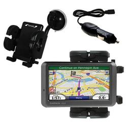Gomadic Garmin Nuvi 760 Auto Windshield Holder with Car Charger - Uses TipExchange