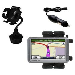 Gomadic Garmin Nuvi 880 Auto Cup Holder with Car Charger - Uses TipExchange