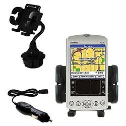 Gomadic Garmin iQue 3200 Auto Cup Holder with Car Charger - Uses TipExchange