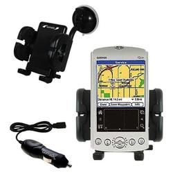 Gomadic Garmin iQue 3200 Auto Windshield Holder with Car Charger - Uses TipExchange