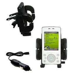 Gomadic Gigabyte GSmart T600 Auto Vent Holder with Car Charger - Uses TipExchange