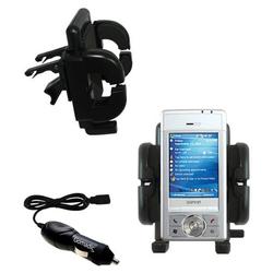 Gomadic Gigabyte GSmart i300 Auto Vent Holder with Car Charger - Uses TipExchange