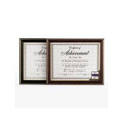 Dax Manufacturing Inc. Gold Trimmed Document Frame with Certificate, Mahogany, 8 1/2 x 11