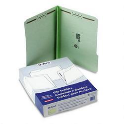 Esselte Pendaflex Corp. Green Pressboard 3 Cap. Folders with 2 Fasteners, 1/3 Cut, Letter, 25/Box