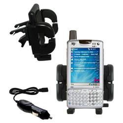 Gomadic HP iPAQ h6315 Auto Vent Holder with Car Charger - Uses TipExchange