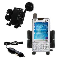 Gomadic HP iPAQ h6315 Auto Windshield Holder with Car Charger - Uses TipExchange