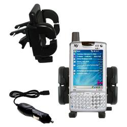 Gomadic HP iPAQ h6340 Auto Vent Holder with Car Charger - Uses TipExchange
