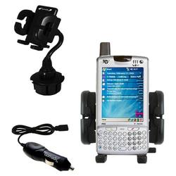Gomadic HP iPAQ hw6500 Auto Cup Holder with Car Charger - Uses TipExchange