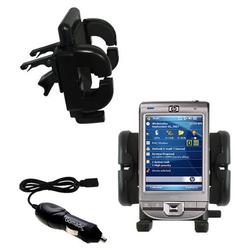 Gomadic HP iPaq 110 Auto Vent Holder with Car Charger - Uses TipExchange