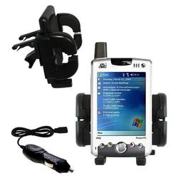 Gomadic HP iPaq h6320 Auto Vent Holder with Car Charger - Uses TipExchange