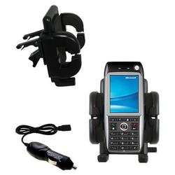 Gomadic HTC Breeze Auto Vent Holder with Car Charger - Uses TipExchange