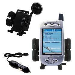 Gomadic HTC Falcon Auto Windshield Holder with Car Charger - Uses TipExchange