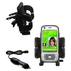 Gomadic HTC Kaiser Auto Vent Holder with Car Charger - Uses TipExchange