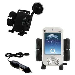 Gomadic HTC Magician Auto Windshield Holder with Car Charger - Uses TipExchange