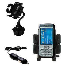 Gomadic HTC P4000 Auto Cup Holder with Car Charger - Uses TipExchange